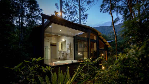 These spacious bushland spa cabins make for a perfect romantic getaway.