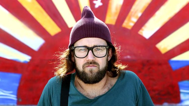 Bondi Hipster Christiaan Van Vuuren. The Hipsters managed to attract plenty of fans for their oddball humour at Parklife.