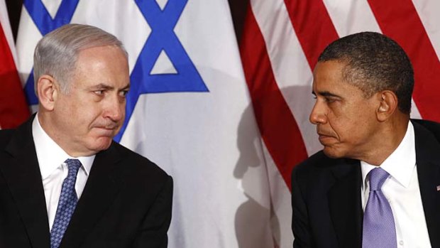 Tensions ... Benjamin Netanyahu meets Barack Obama on a 2011 visit to New York.