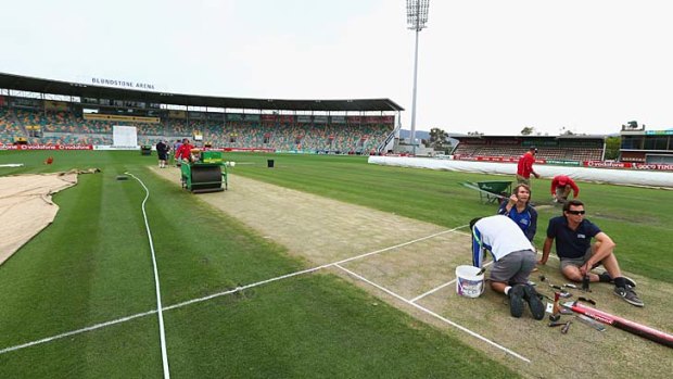 Cricket Tasmania is confident there will be no repeat of last year's early season minefield at Blundstone Arena when England and Australia A play an important tour game next week.