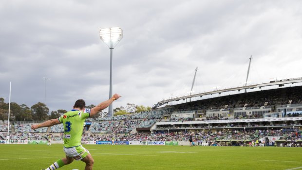 Canberra Raiders skipper Jarrod Croker is looking to pass James Maloney's as the season's top points scorer against Parramatta on Sunday. 