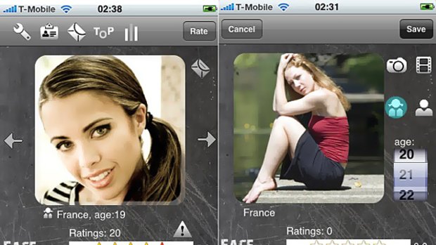 Screen shots of mocked-up user-generated content for the BeautyMeter app.