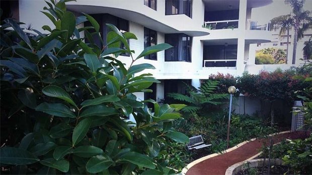 The East Perth apartment complex at which fashion designer Ruth Tarvydas was found dead today.
