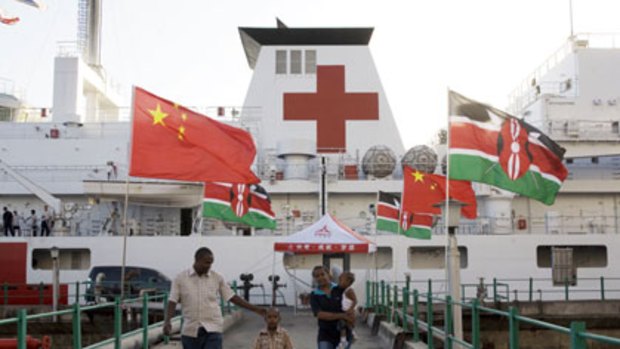 Chinese Navy hospital ship Peace Ark, which is visiting Mombasa.