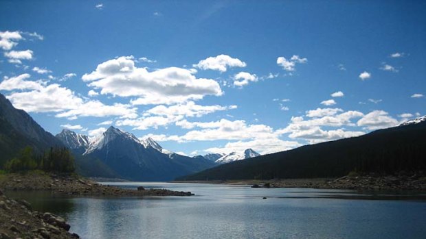 Medicine Lake is not really a lake, but essentially a bottleneck where the Maligne River flows under ground and backs-up in spring and summer due to melting snow and ice upriver.
