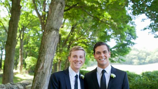 Facebook co-founder Chris Hughes, left, and Sean Eldridge were married on Saturday.