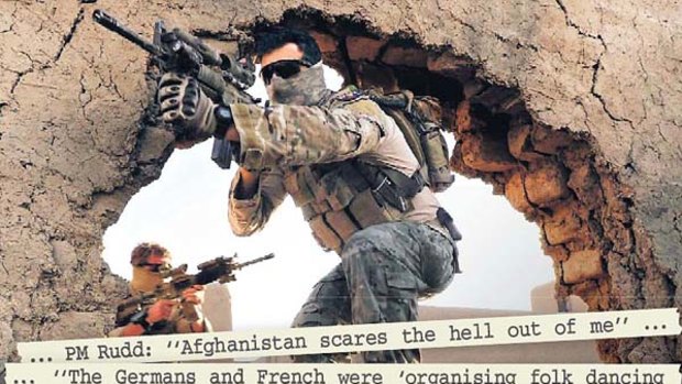 Battle ground ... Australian troops training in Afghanistan