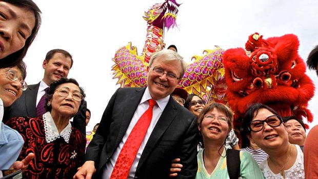 Still popular with the punters ... Kevin Rudd.