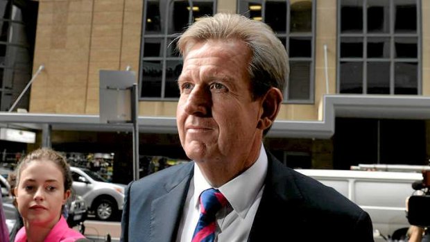 Outgoing NSW Premier Barry O'Farrell arrives at the Independent Commission Against Corruption on Wednesday after announcing his resignation.