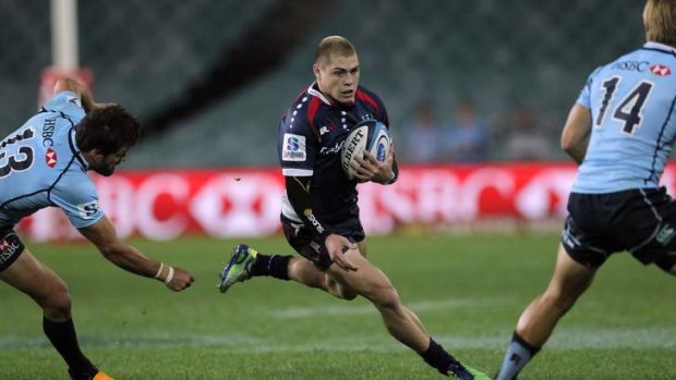 A time to pass, a time to carry: James O'Connor on the burst for the Melbourne Rebels.