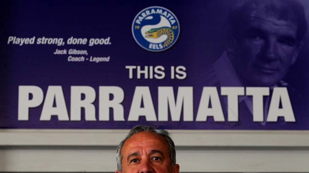 Right at home ... Parramatta's chairman Roy Spagnolo at his spiritual home