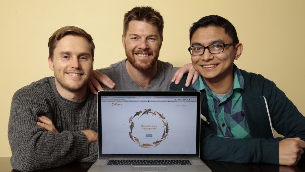 The co-founders of www.karma.wiki – Dayne Rathbone, Clyde Rathbone and Monish Parajuli.