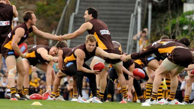 Hawthorn's final training day at Waverley Park before the grand final.