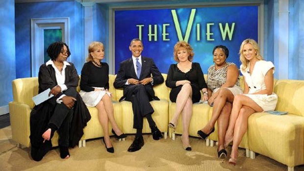 Criticised ... US President Barack Obama appears on <i>The View</i>.
