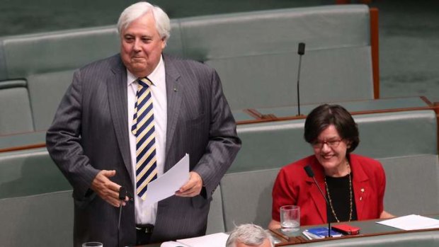 Clive Palmer, during question time on Tuesday, revealed a little too much to reporters.
