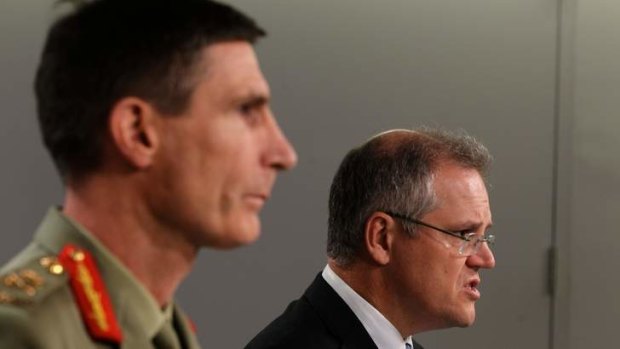 Failed to detect boat: Lieutenant-General Angus Campbell and Immigration Minister Scott Morrison on Friday.