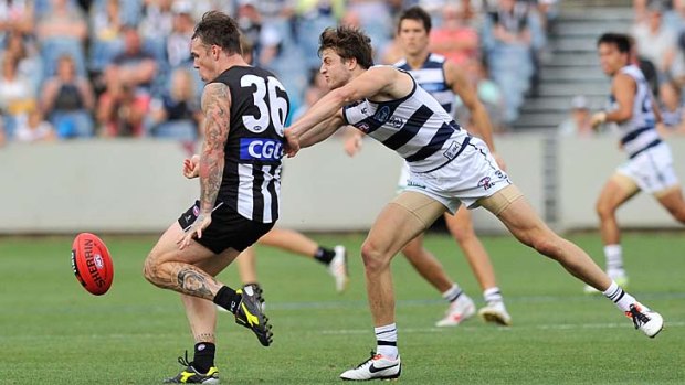The times they are a-changing: On Saturday, Geelong and Collingwood recorded 336 interchanges between them; St Kilda 183.