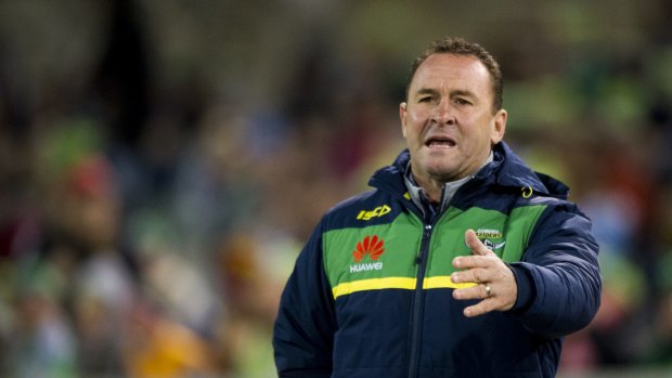 Veteran: Canberra Raiders coach Ricky Stuart will celebrate his 300th game as an NRL coach. 