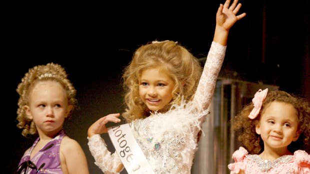 Bizarre ... Destiny Ellis, age 5, competes in America's Southern Celebrity Beauty Pageant last year.