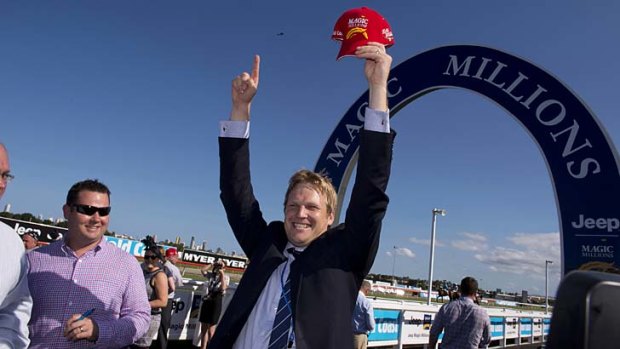 Trainer Bjorn Baker is over the moon after Unencumbered won on Saturday.