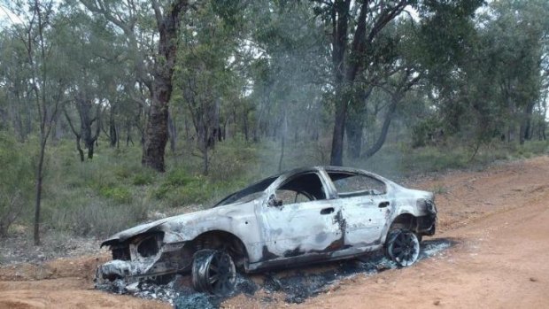The car was later found burnt-out on Warin Road.