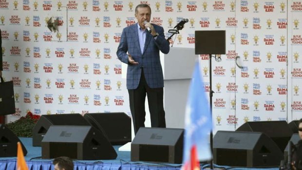 Social media clapdown: Prime Minister Recep Tayyip Erdogan.