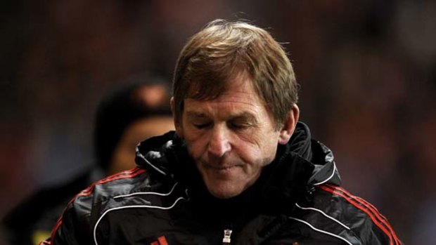 Kenny Dalglish reacts to his team's second successive defeat.