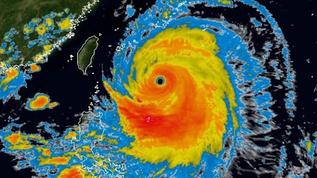 An infra-red image of Super typhoon Neoguri.