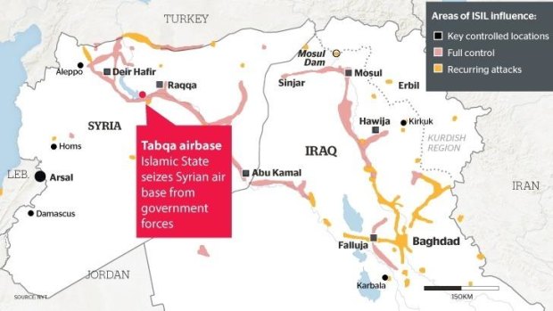 Islamic State militants have seized Tabqa air base.
