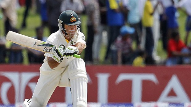 Focus on batting: Ricky Ponting looked comfortable early in his innings but faltered on 44.