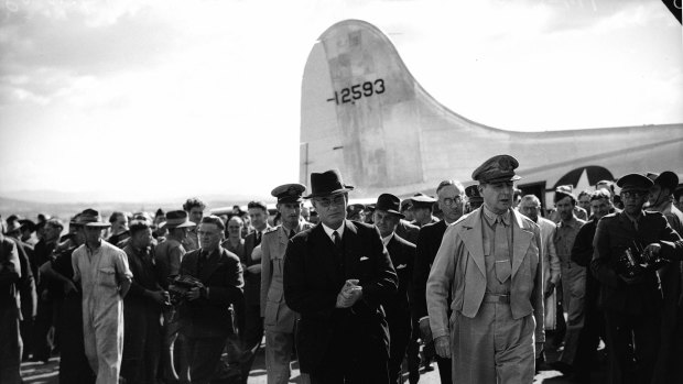 Allied chief: General Douglas Macarthur visited Canberra Airport during the war.