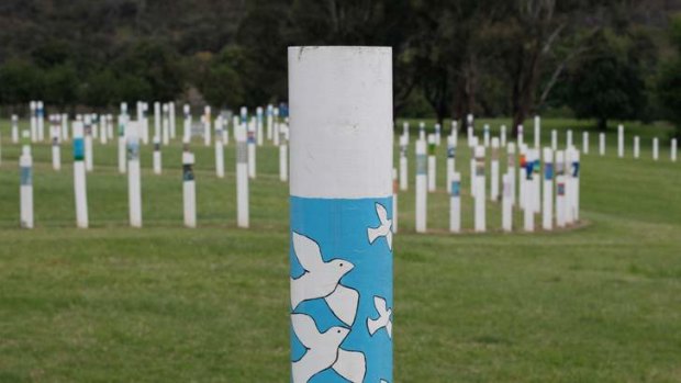 The SIEV X memorial in Canberra.