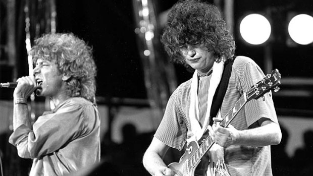 The greatest ... Robert Plant, left, and guitarist Jimmy Page, right.