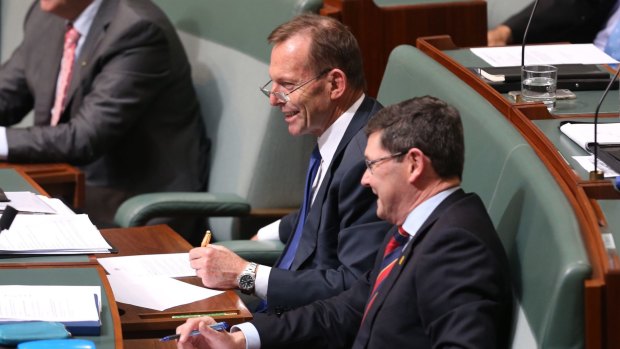 Tony Abbott was on the verge of schadenfreude overdose after question time.