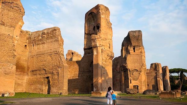 The Baths of Caracalla in Rome.