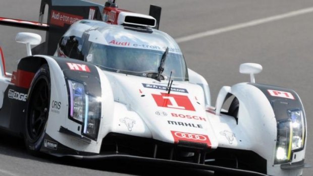 Before: Duval on track during practice at Le Mans.