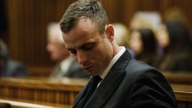 Oscar Pistorius in court during his murder trial.