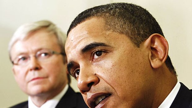 Kevin Rudd and Barack Obama.