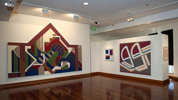 Bright spot ... Schlicht's output varied in quality but his abstracts, including those on display at the Macquarie University Art Gallery, were confident.