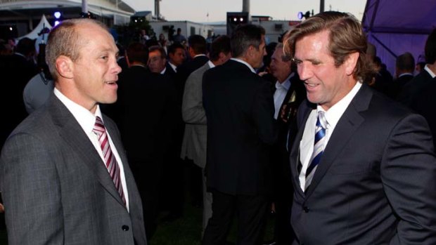 Best of frenemies ... Geoff Toovey and Des Hasler.