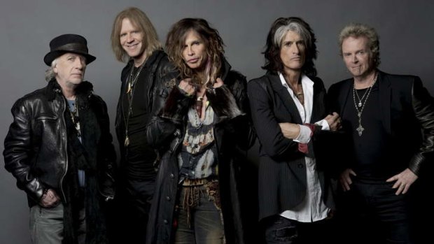 Boston giants: Aerosmith hit ANZ Stadium on Sunday.