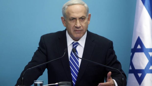 Turmoil ... Benjamin Netanyahu makes the announcement of  early elections in Jerusalem.