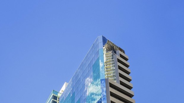 The hotel occupies a former corner office block:  Capri by Fraser, Brisbane.