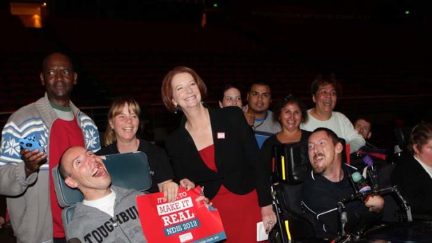 Expecting states to chip in ... Julia Gillard at the Every Australian Counts event in Homebush last month.