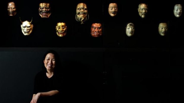Khan Trinh, curator of Japanese Art at AGNSW with the installation.