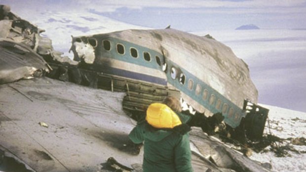 The crash scene of the 1979 Erebus disaster, in which 257 people died.