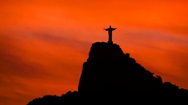 Spectacular: Christ the Redeemer at sunset.