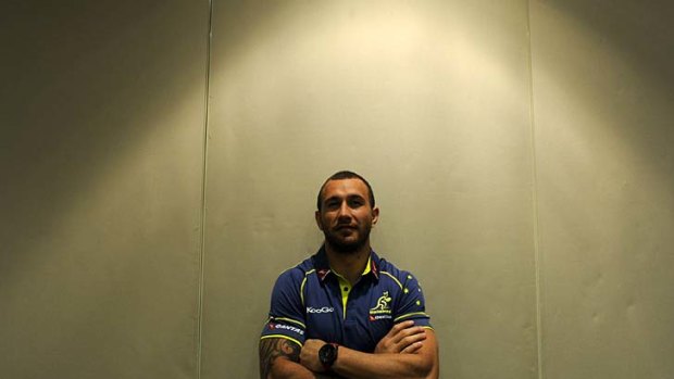 Ready to fill the void against Scotland: Quade Cooper at the Coogee Crowne Plaza in Sydney yesterday.