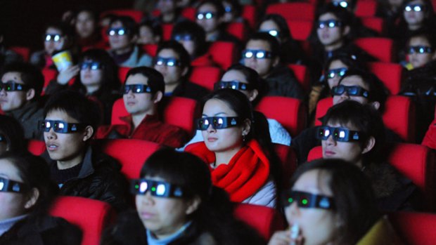 A Chinese audience watches Avatar in 3-D at a cinema in Hefei, east China.