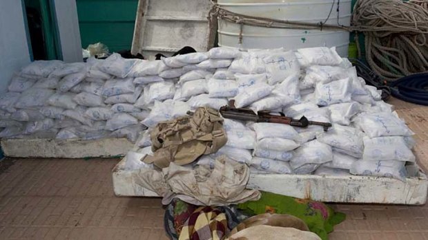 The Australian-led combined task force has intercepted a ship allegedly carrying half a tonne of heroin worth an estimated $100 million.